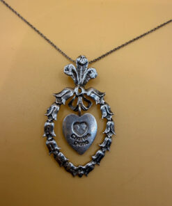 vintage hallmarked silver pendant ‘charles & diana wedding’ 1981#149