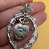 vintage hallmarked silver pendant ‘charles & diana wedding’ 1981#149