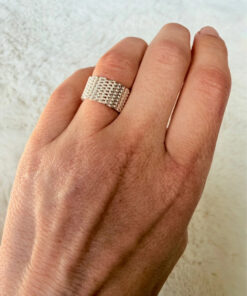 Amazing chain ring, size K, 925 sterling silver#148