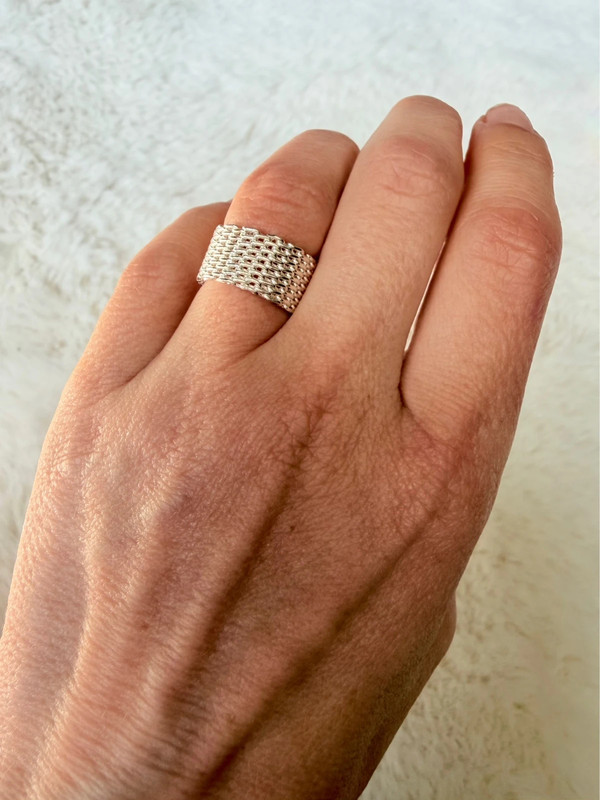 Amazing chain ring, size K, 925 sterling silver#148