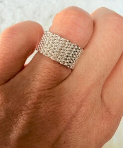 Amazing chain ring, size K, 925 sterling silver