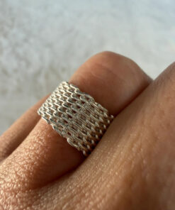 Amazing chain ring, size K, 925 sterling silver#148