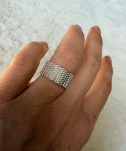 Amazing chain ring, size K, 925 sterling silver