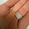 Amazing chain ring, size K, 925 sterling silver#148