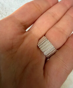 Amazing chain ring, size K, 925 sterling silver