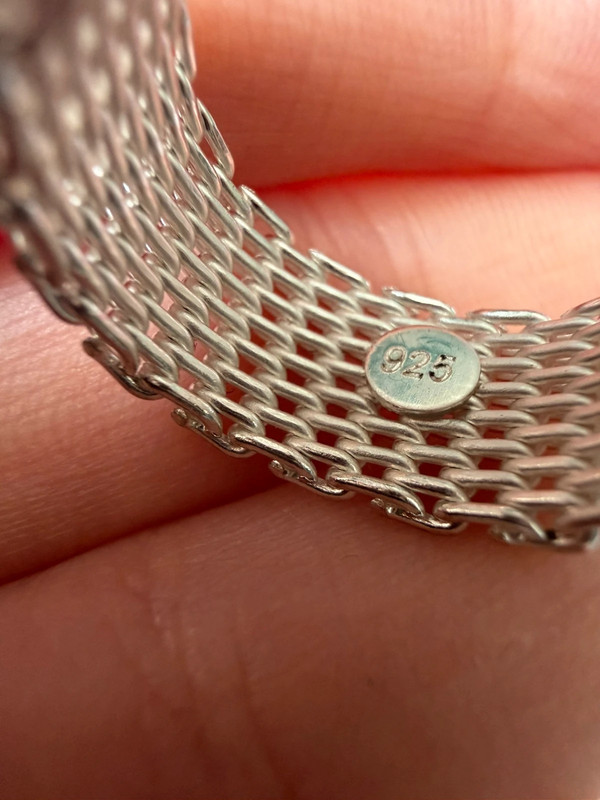 Amazing chain ring, size K, 925 sterling silver#148