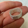 Amazing chain ring, size K, 925 sterling silver#148