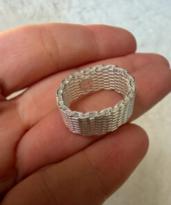 Amazing chain ring, size K, 925 sterling silver