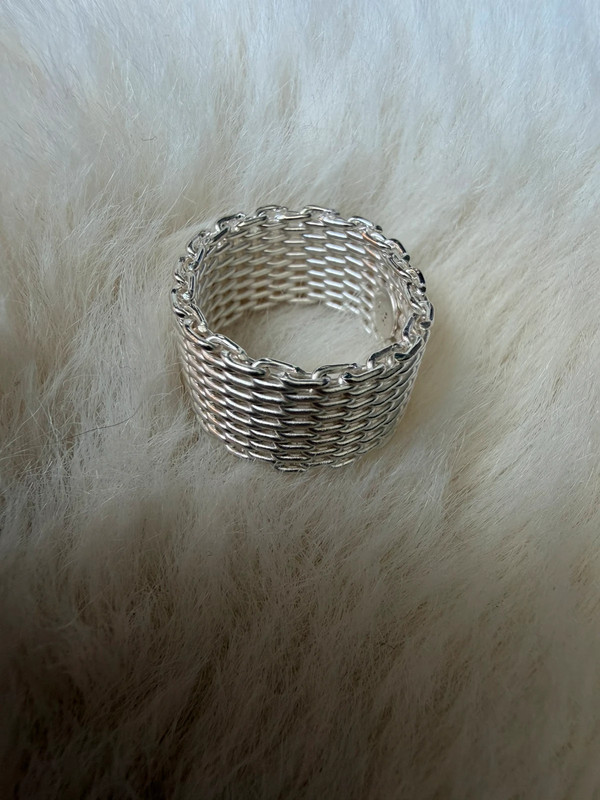 Amazing chain ring, size K, 925 sterling silver#148