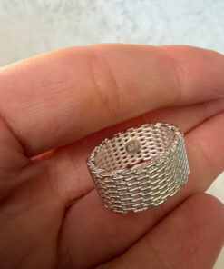 Amazing chain ring, size K, 925 sterling silver
