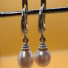 Treated Freshwater Cultured Baroque Pearl sterling silver earrings #148
