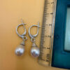 Treated Freshwater Cultured Baroque Pearl sterling silver earrings #148