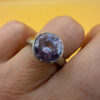 Silver ring with synthetic spinel, lilac color, size J.#119