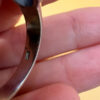 Silver ring with synthetic spinel, lilac color, size J.#119
