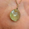Natural tourmaline, 925 sterling silver chain, vintage 1960s, gold-plated #26