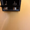 Vintage sterling silver stud earrings with natural citrine #118