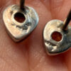 Vintage sterling silver stud earrings with natural citrine #118