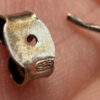 Vintage sterling silver stud earrings with natural citrine #118
