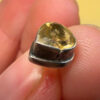 Vintage sterling silver stud earrings with natural citrine #118