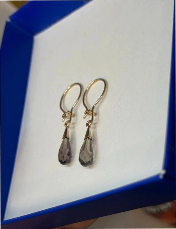 Vintage 14K Gold Earrings with Rare Natural Alexandrite