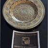 Damascene Black and Gold Footed Decorative Dish Plate - Toledo Spain 24K Gold
