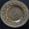 Damascene Black and Gold Footed Decorative Dish Plate - Toledo Spain 24K Gold