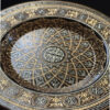 Damascene Black and Gold Footed Decorative Dish Plate - Toledo Spain 24K Gold