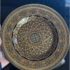 Damascene Black and Gold Footed Decorative Dish Plate - Toledo Spain 24K Gold