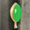 Malachite sterling silver 925 silver amulet pendant.