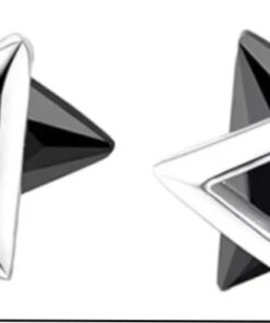 Sterling Silver Articulated Triangle Stud Earrings