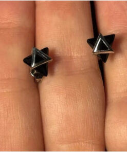 Sterling Silver Articulated Triangle Stud Earrings