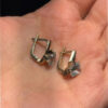 14k Gold earrings with natural topaz