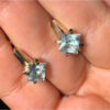 14k Gold earrings with natural topaz