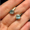 14k Gold earrings with natural topaz