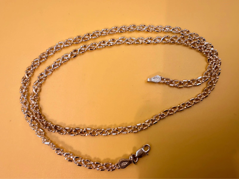 Amberta Unisex 925 Sterling Silver chain 46cm~38