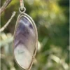 Natural amethyst pendant in sterling silver