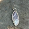Natural amethyst pendant in sterling silver