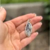 Natural amethyst pendant in sterling silver