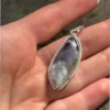 Natural amethyst pendant in sterling silver