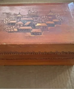 Vintage Russian Traditional Wooden Jewelry Box