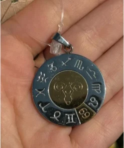Zodiac pendant -Aries, made of surgical steel.