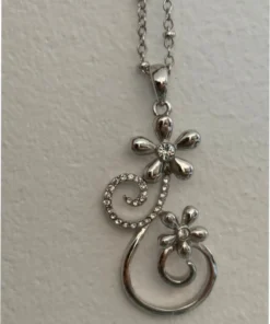 Silver-colored pendant with chain