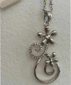 Silver-colored pendant with chain