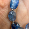 Silver bracelet with an incredibly beautiful natural kyanite, 19 centimeters in size.~39