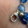 Silver bracelet with an incredibly beautiful natural kyanite, 19 centimeters in size.~39