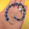 Silver bracelet with an incredibly beautiful natural kyanite, 19 centimeters in size.~39