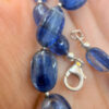 Silver bracelet with an incredibly beautiful natural kyanite, 19 centimeters in size.~39