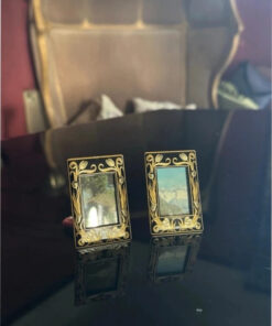 2 Damascene Picture Frames 24k Gold New