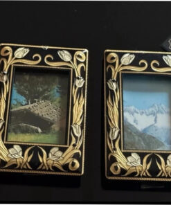 2 Damascene Picture Frames 24k Gold New
