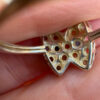 Ring with natural gemstones: sapphire, spinel, citrine, butterfly sterling silver 925, size O.~40